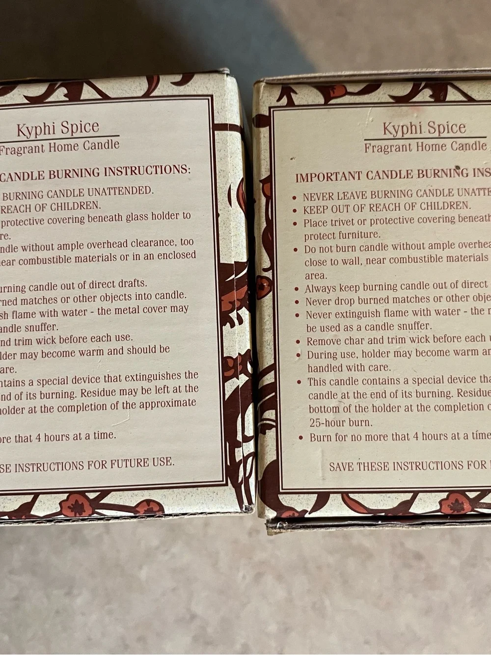 Vintage Avon Surroundings Diane Von Furstenberg Kyphi Spice Candles Votive Set